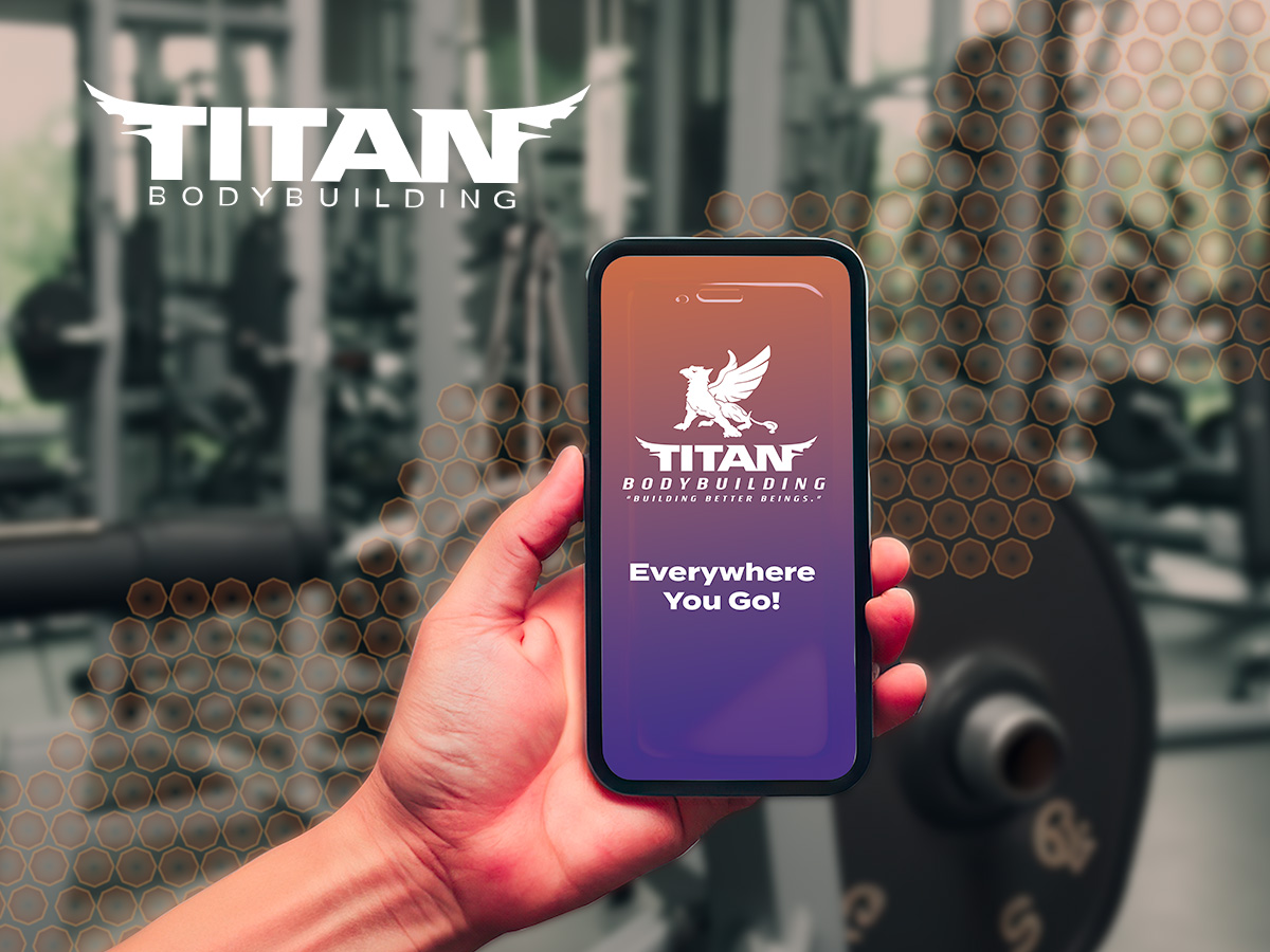 A fun mockup of the Titan Bodybuilding Phone App that was generated with artificial intelligence!